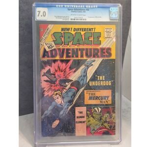 Space Adventures 44 Charlton Comics 1962 CGC 7.0 1st Mercury Man Silver Age Key